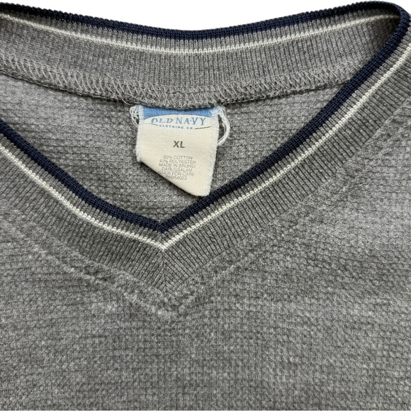 Gray Waffle Knit Crop Top Long Sleeve Size XL - Picture 3 of 3